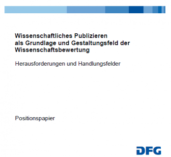 Zum Artikel "Positionspapier der DFG"